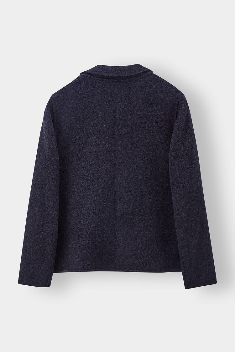 Women's Vintage Double Sided Wool Coat High End Fall Winter Casual Long Coat with Small Lapels Nylon Lining Sheep Fur Decoration manufacture