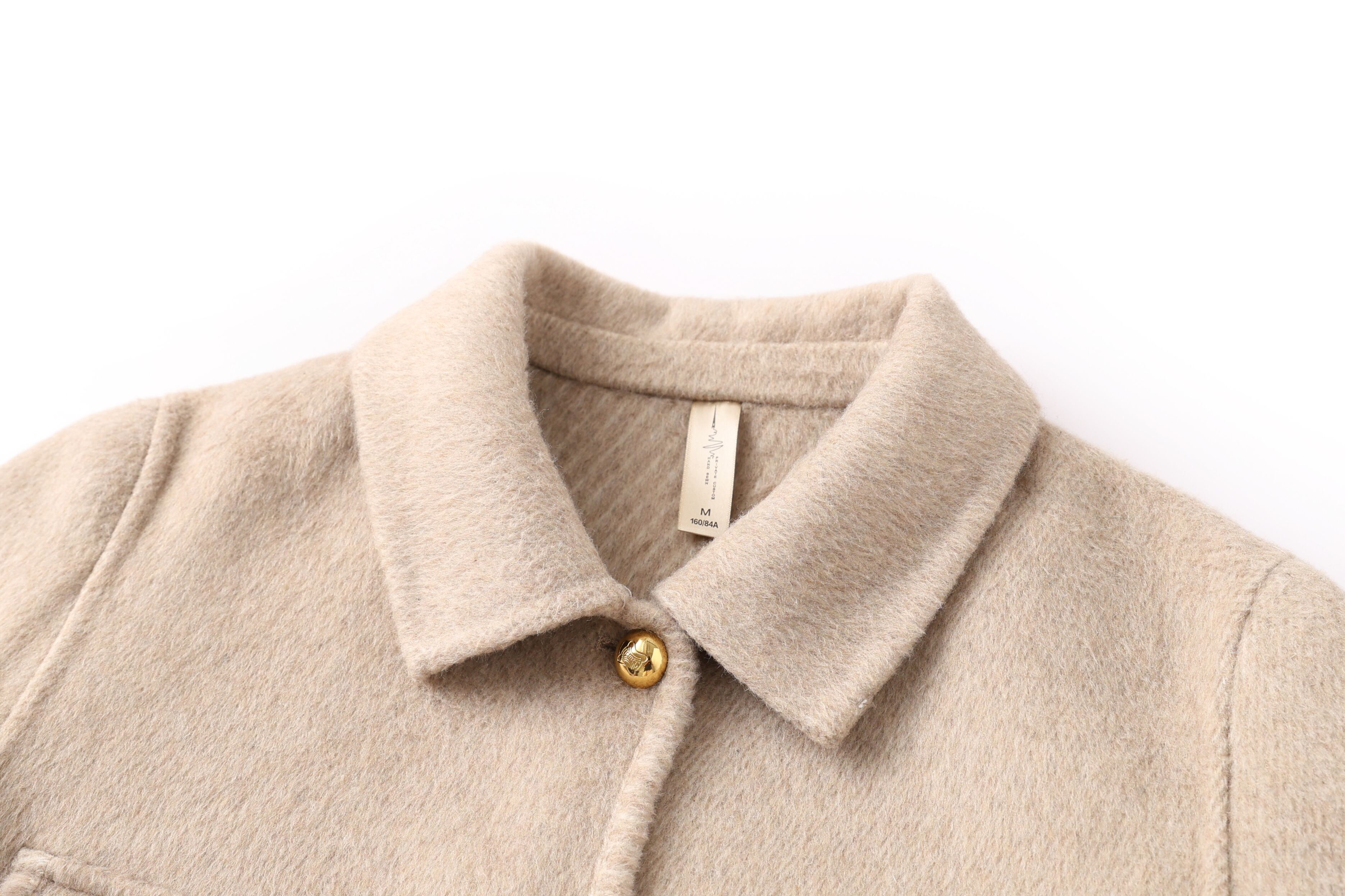 Elegant Women's Long Winter Quilted Wool Coat with Double-Breasted Cashmere Closure Logo Decoration Ground Color-New Collection supplier