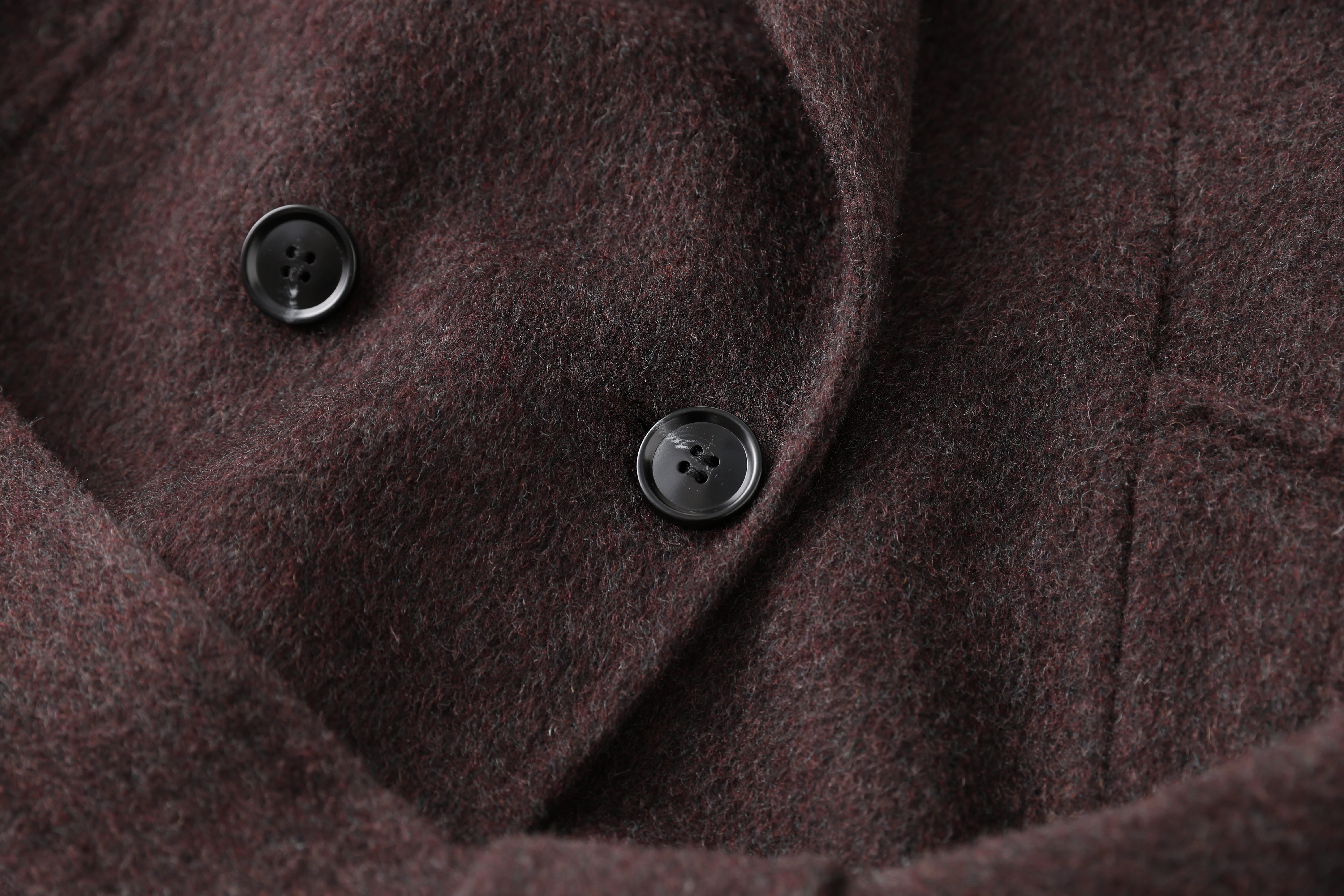 Women's Custom-Made High Quality Winter Wool Coat Long Double-Button Design with Belt Closure Elegant Style Button Decoration details