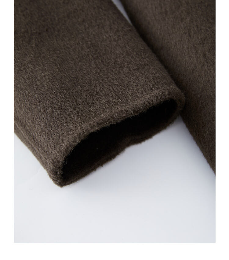 2025 Spring New Elegant Belted Long Cashmere Coat Loose Turn Down Collar Water Ripple Korea Wool Coat Ladies supplier