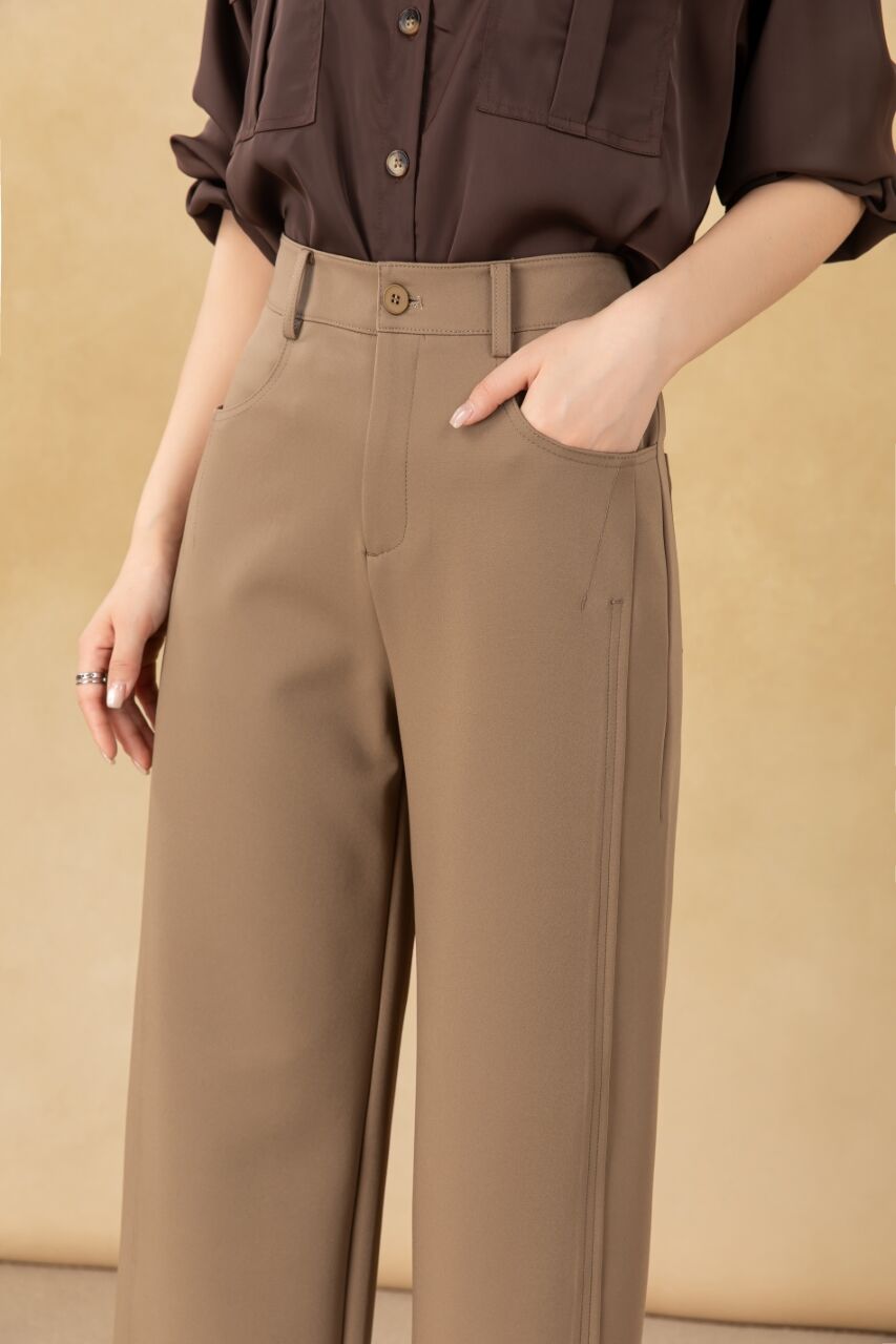 New Women's Loose Straight-Cut Wide-Leg Pants Zipper Fly Casual Anti-Wrinkle Long Clothing Trousers for Winter manufacture