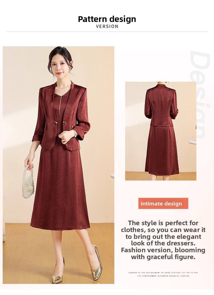 2025 Autumn Fashionable and Stylish Skirt Set Jacket, V-Necked Skirt, Skirt Set - Two-Piece Set details