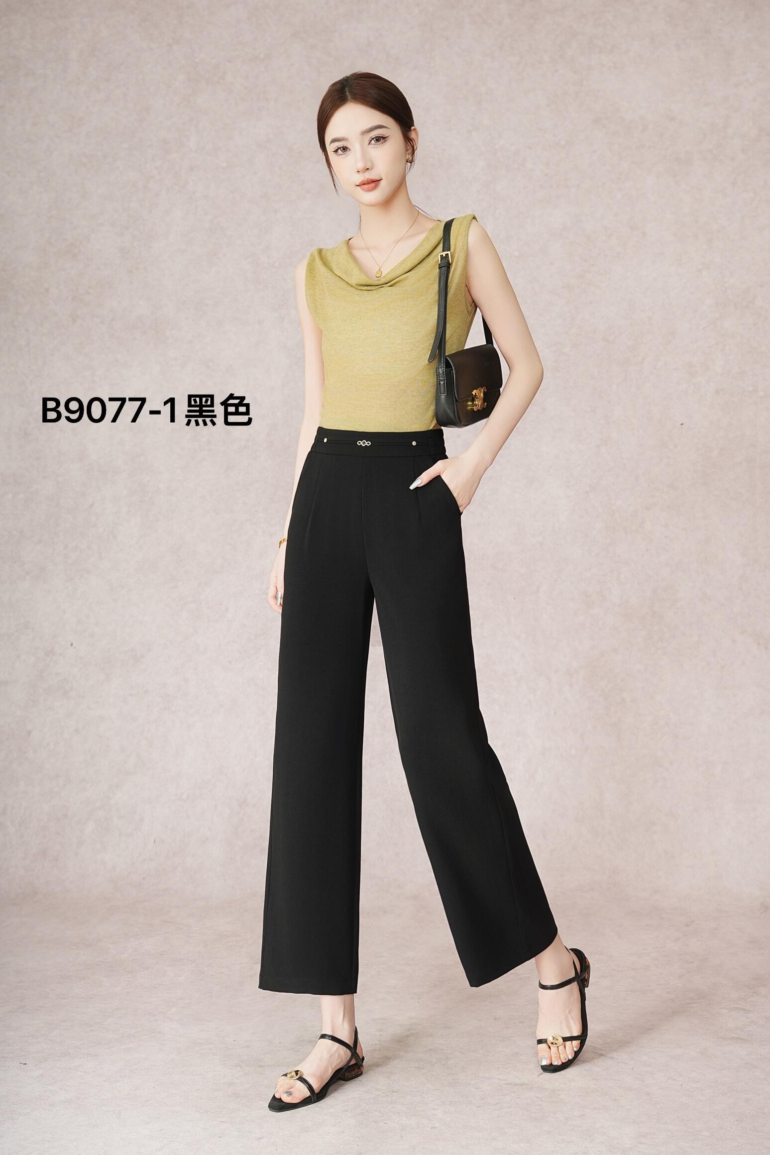 Spring/Summer 2025 New Loose Wide-leg Pants, Slimming Straight-waist Casual Pants, Office Women's Nine-inch Straight-leg Pants details