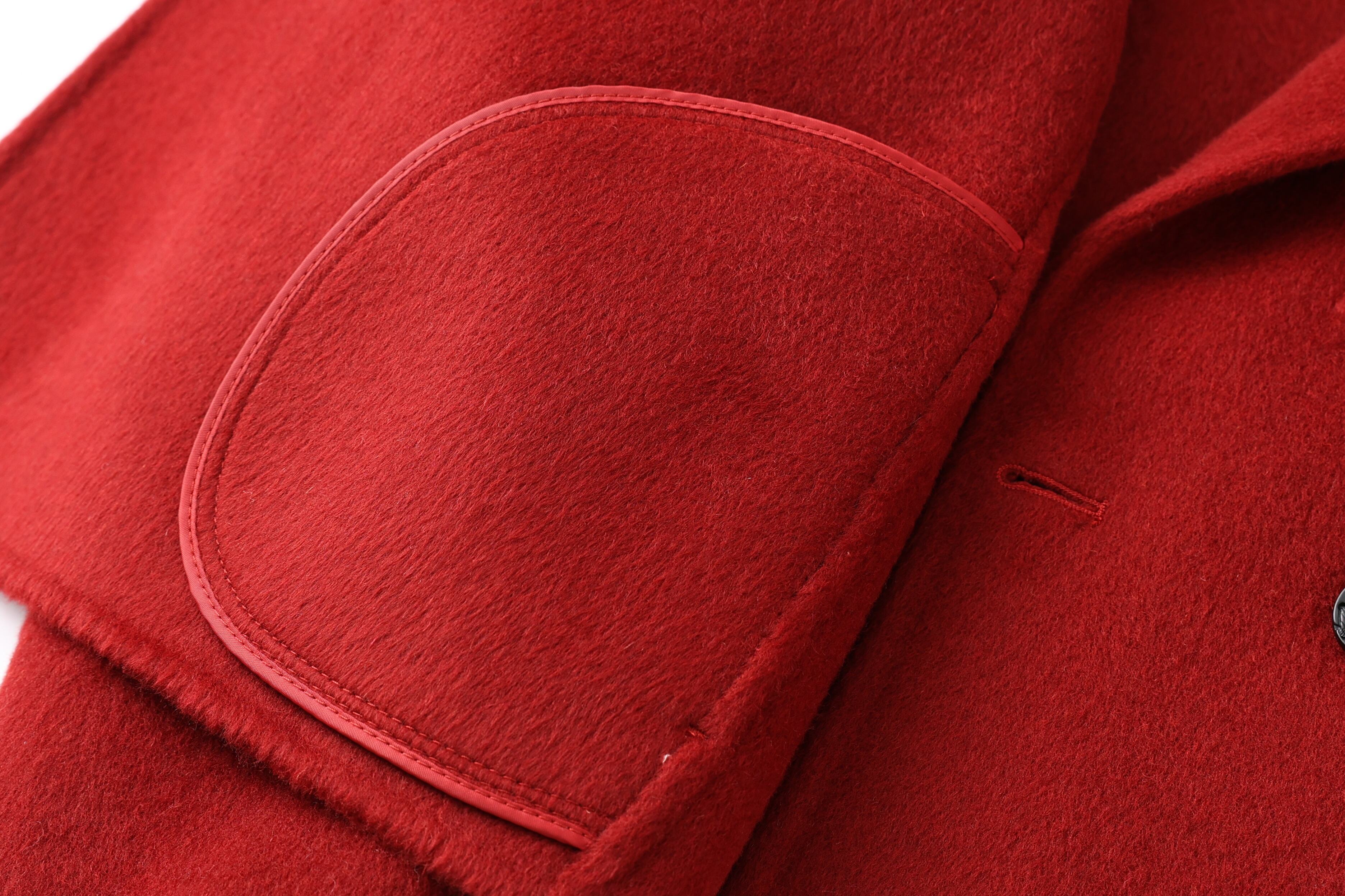 Women's Custom-Made High Quality Winter Wool Coat Long Double-Button Design with Belt Closure Elegant Style Button Decoration factory