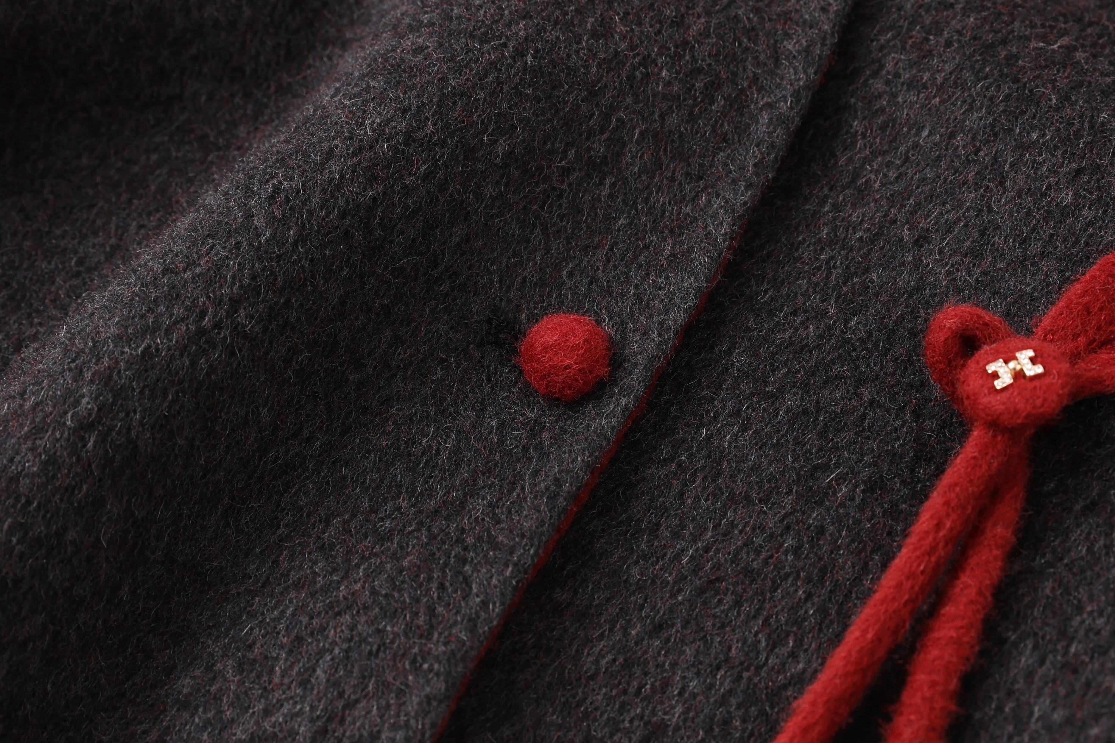 Chinese Style Winter Short Woolen Jacket Coat Single-Breasted Closure Type details