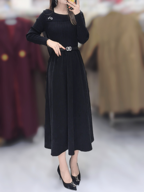 Women's Long-Sleeved Two-Piece Vest Dress for Autumn and Winter New Release with Temperament supplier