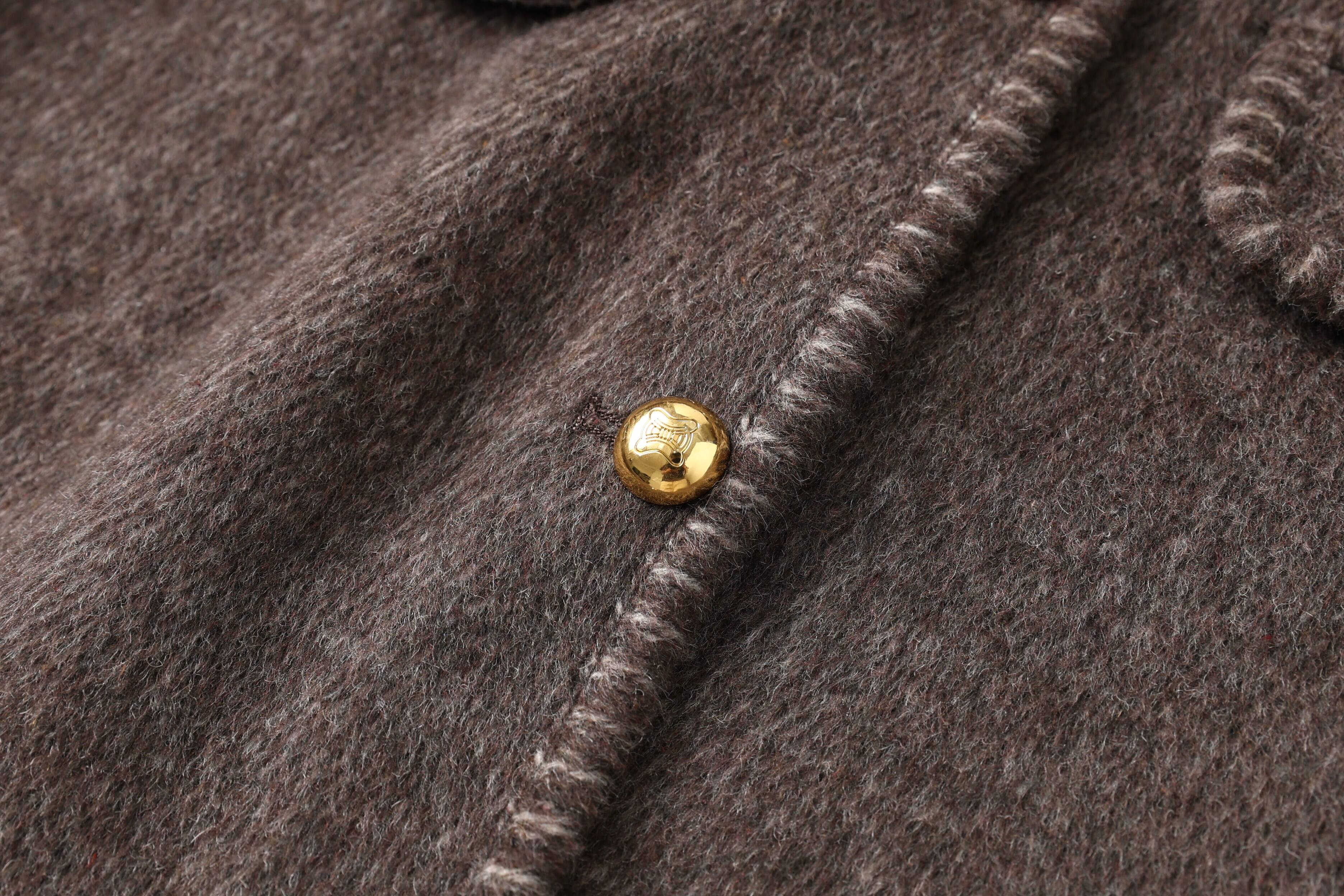 Elegant Women's Long Winter Quilted Wool Coat with Double-Breasted Cashmere Closure Logo Decoration Ground Color-New Collection factory