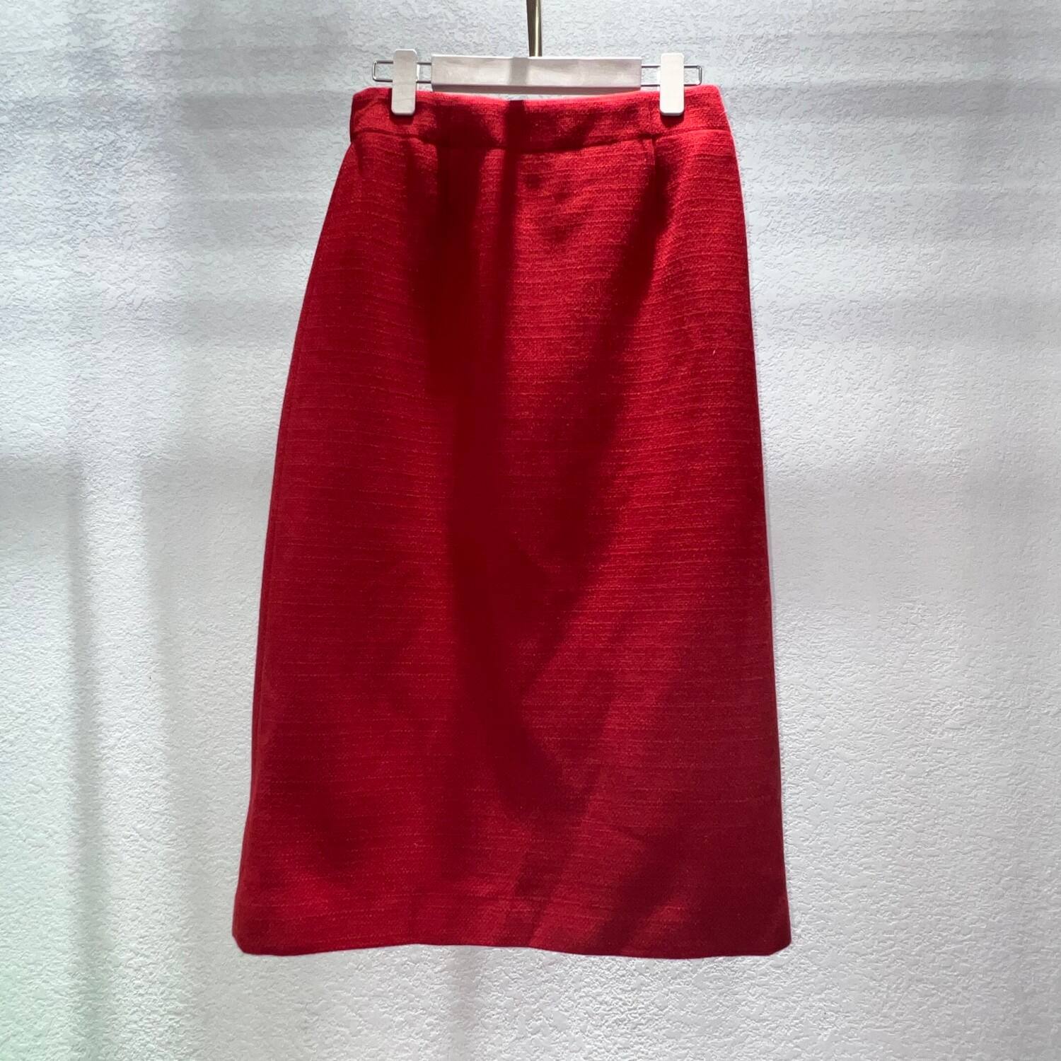 Wholesale Ladies Office Suits Red Business Suit Two Piece Tweed Blazer Skirts Dress for Women details