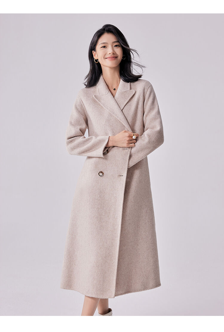 Gray Color Notched Collar Long Sleeve Sashes Casual Fashion Women Long Trench Coat supplier