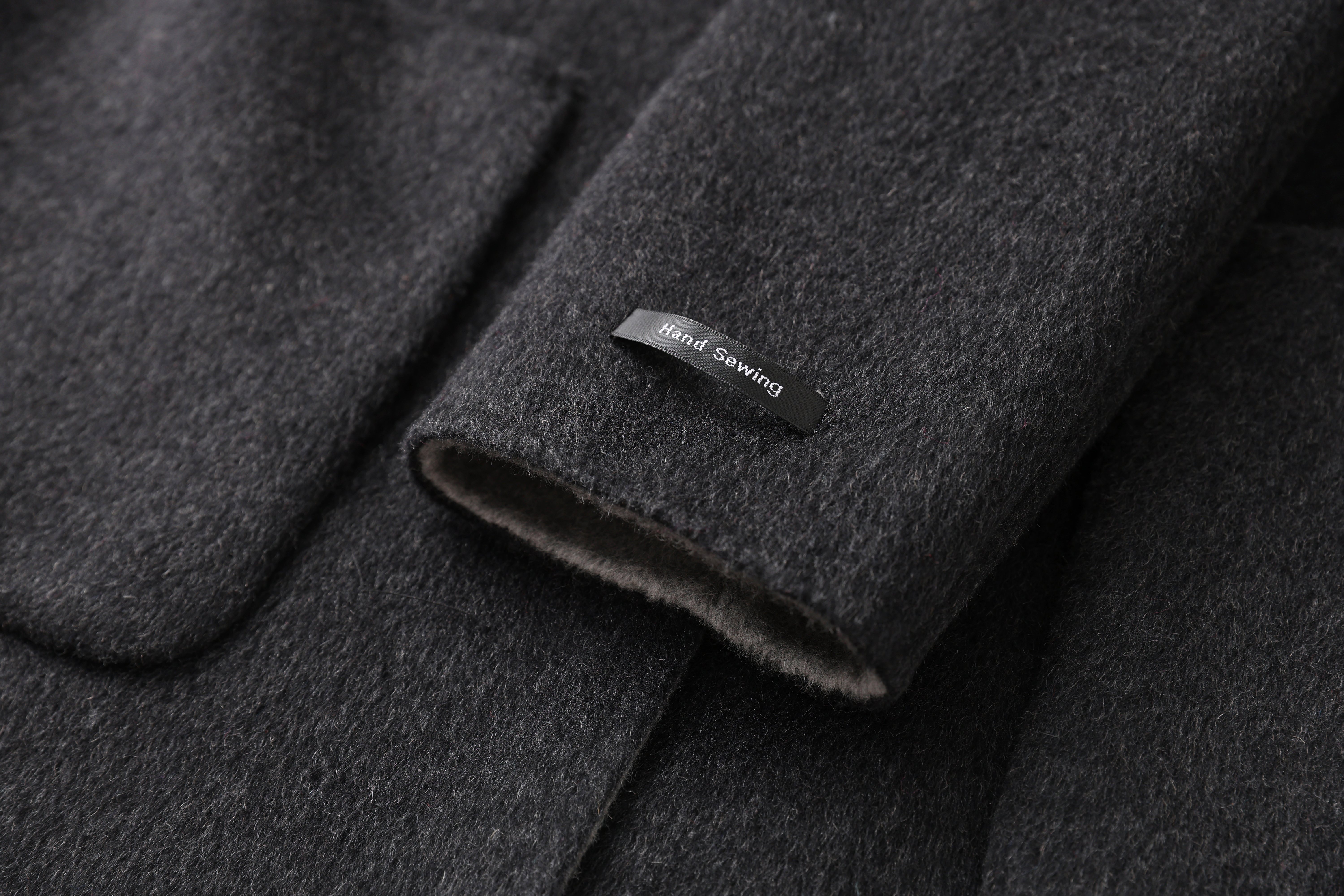 Women's High Quality 100% Wool Fleece Winter Coat Long Warm Jacket with Solid Color Design Sheep Fur Plain Dyed Long Sleeves details