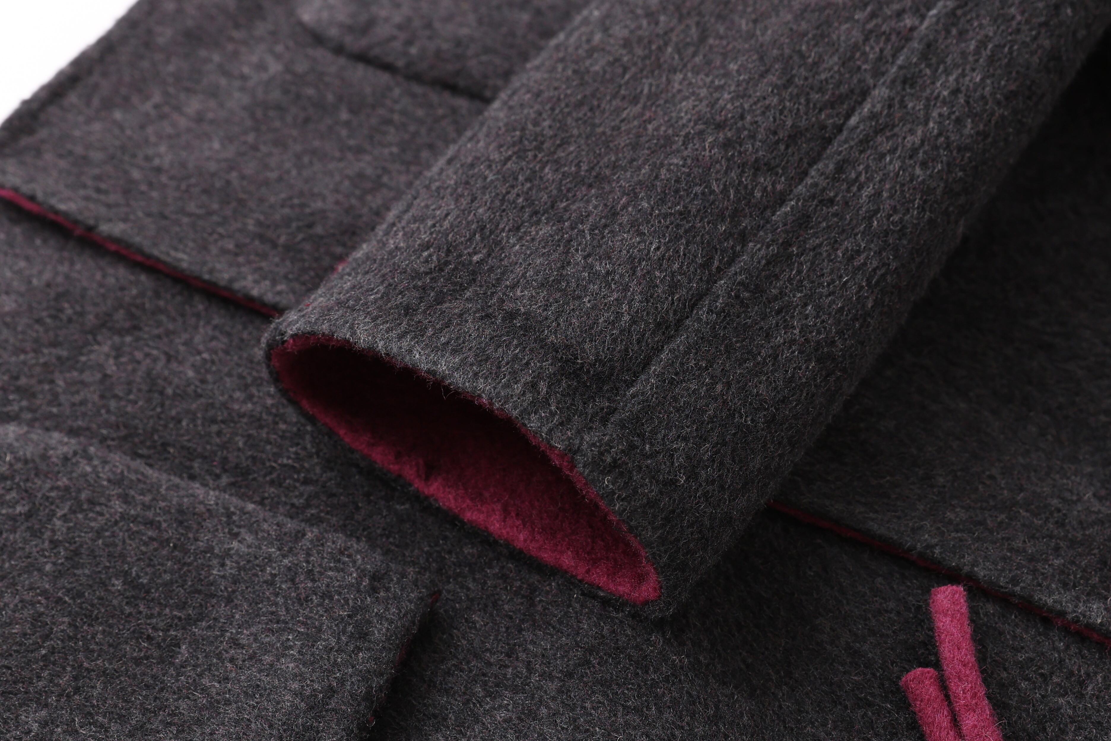 Practical Double-Breasted Woolen Coat with Cute Bow Decor and Button Closure Long Winter Jacket with Practical Pockets factory