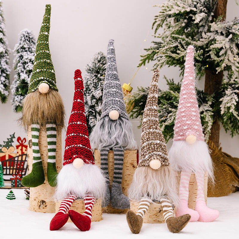 Gnome Christmas Plush Gnomes Gonk Christmas Santa With Long Legs Desktop Ornament factory