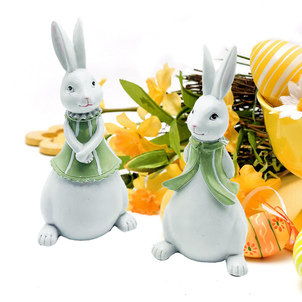 Eastern Decorations Polyresin Standing Bunny Table Top Decoration For Home Table Easter Rabbit Craft Gifts for Spring Indoo manufacture