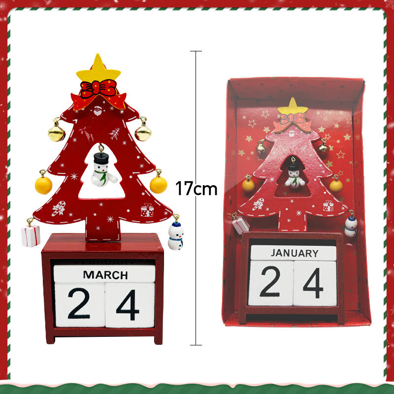 Wooden Christmas Tree Decoration Tabletop Christmas Tree With Advent Calendar For Christmas Gifts Xmas Ornaments details