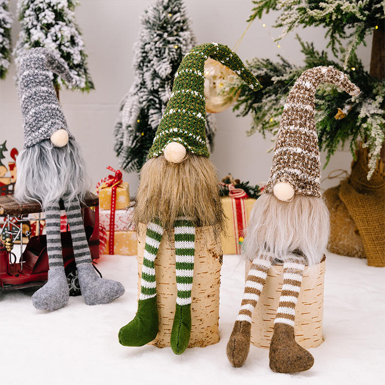 Gnome Christmas Plush Gnomes Gonk Christmas Santa With Long Legs Desktop Ornament factory