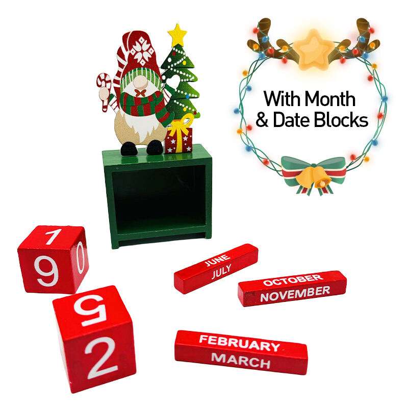 Wooden Christmas Tree Decoration Tabletop Christmas Tree With Advent Calendar For Christmas Gifts Xmas Ornaments details