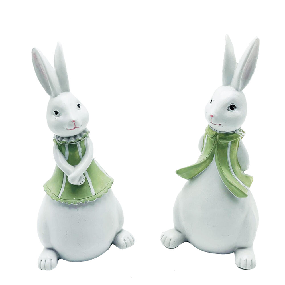 Eastern Decorations Polyresin Standing Bunny Table Top Decoration For Home Table Easter Rabbit Craft Gifts for Spring Indoo manufacture