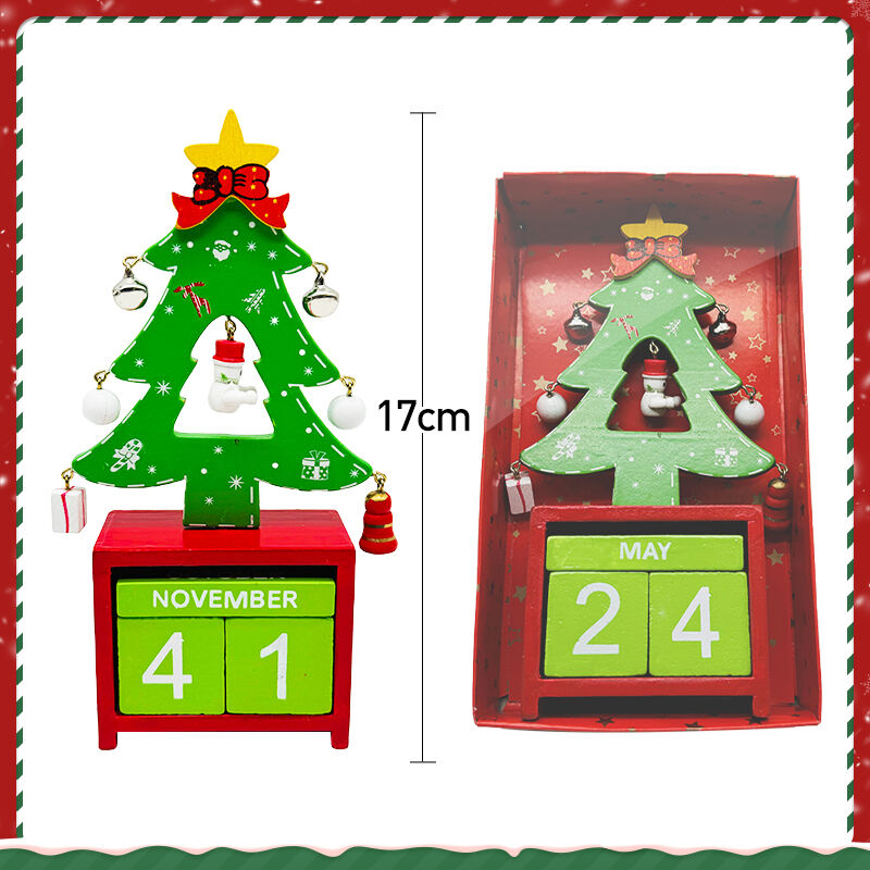 Wooden Christmas Tree Decoration Tabletop Christmas Tree With Advent Calendar For Christmas Gifts Xmas Ornaments factory