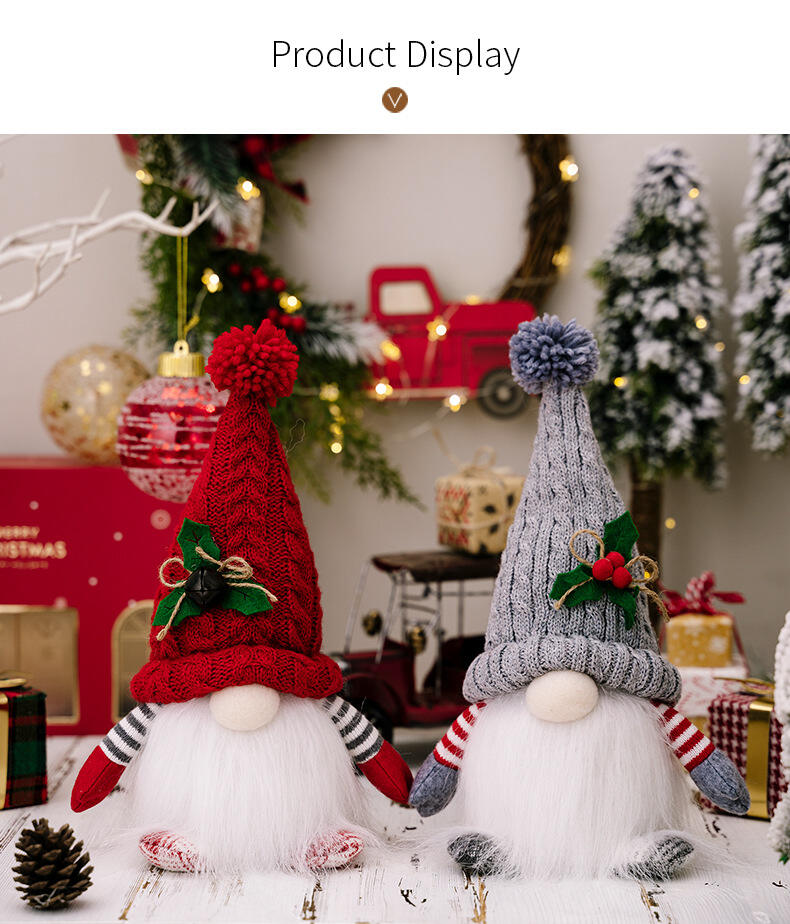 Christmas Gnome Light Plush Gnomes Gonk With Lights Desktop Ornaments factory