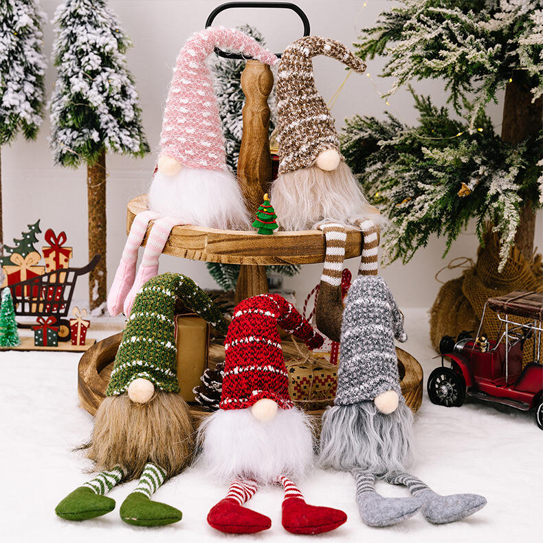 Gnome Christmas Plush Gnomes Gonk Christmas Santa With Long Legs Desktop Ornament manufacture