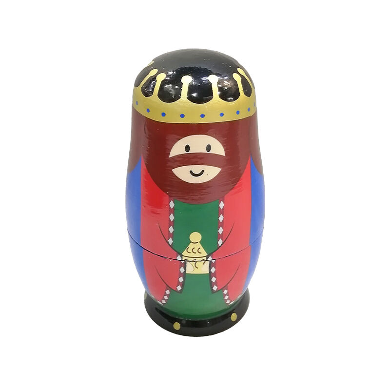 6Pcs Russian Matryoshka Dolls Handmade Wooden Christmas Table Decoration Doll Nesting Dolls Set for Kids Birthday Toy Gift details