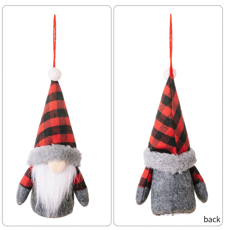 Christmas Gnome Lighted Plush Gnomes Gonk With Lights Hanging Ornaments details