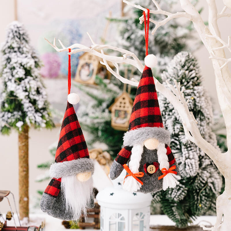 Christmas Gnome Lighted Plush Gnomes Gonk With Lights Hanging Ornaments supplier