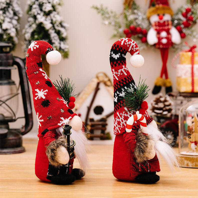 Gnome Christmas Plush Gnomes Gonk With Candy Canes & Kerosene Lamps supplier