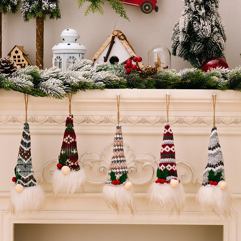 Christmas Gnome Light Plush Gnomes Gonk With Lights Hanging Ornaments factory