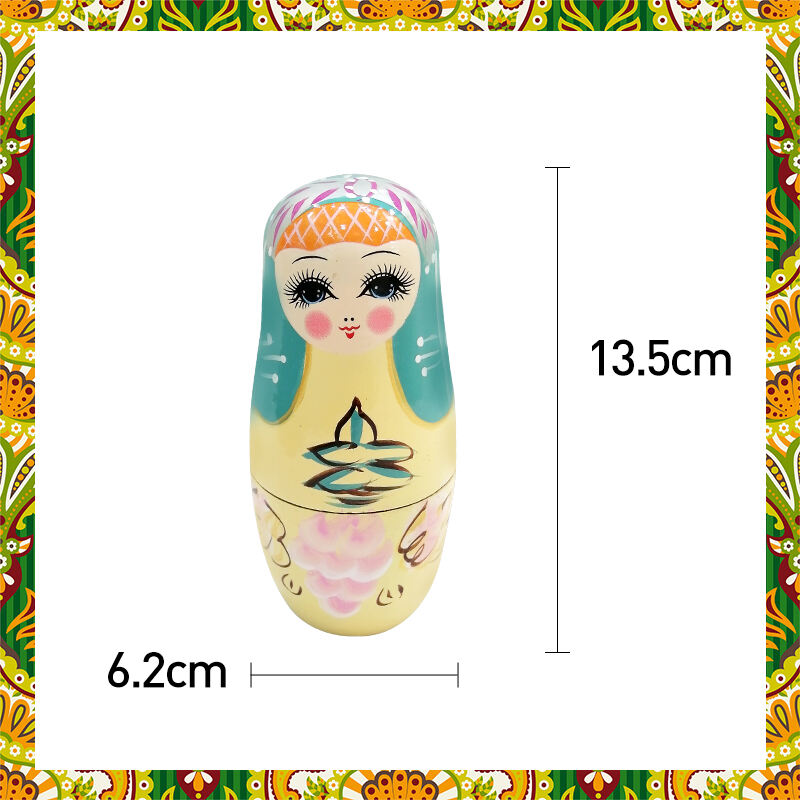 5Pcs Russian Matryoshka Dolls Handmade Wooden Christmas Table Decoration Doll Nesting Dolls Set for Kids Birthday Toy Gift factory