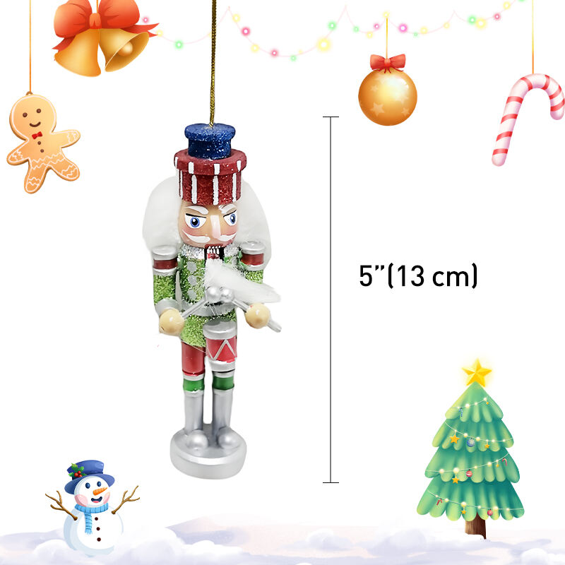 3/S Christmas Nutcracker Hanging Ornament Small Wooden King Nutcracker Hanging Decorations Nutcracker Figure Christmas factory