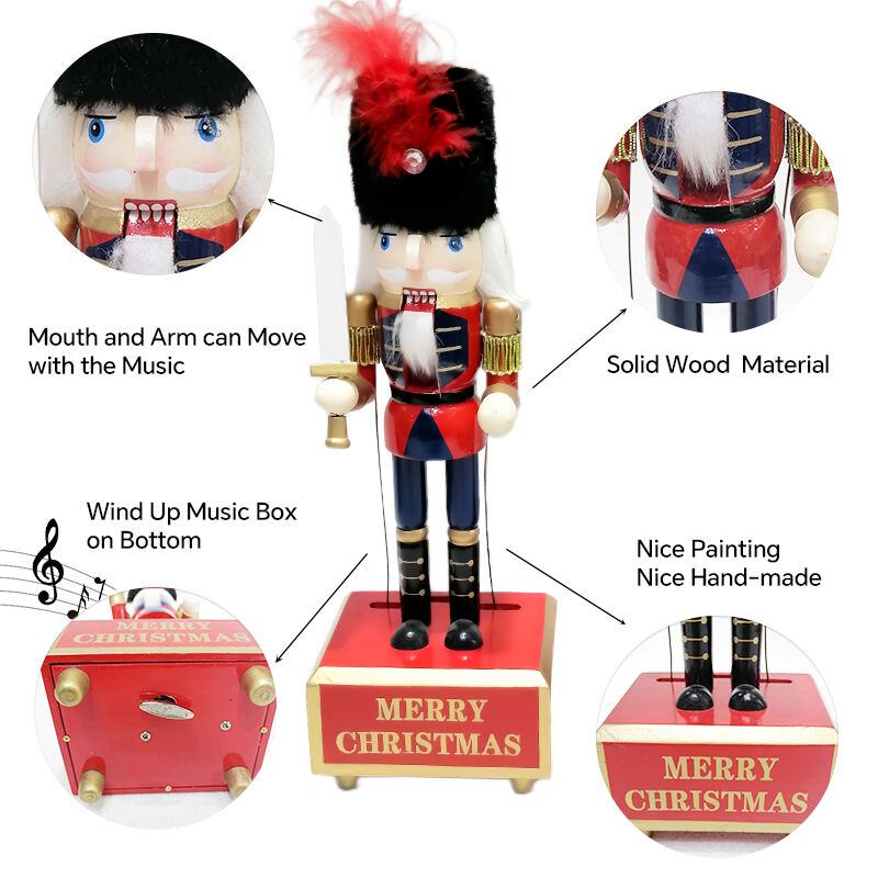 12 holidays are Nutcracker Wooden Nutcracker Soldier Music Box manufacture
