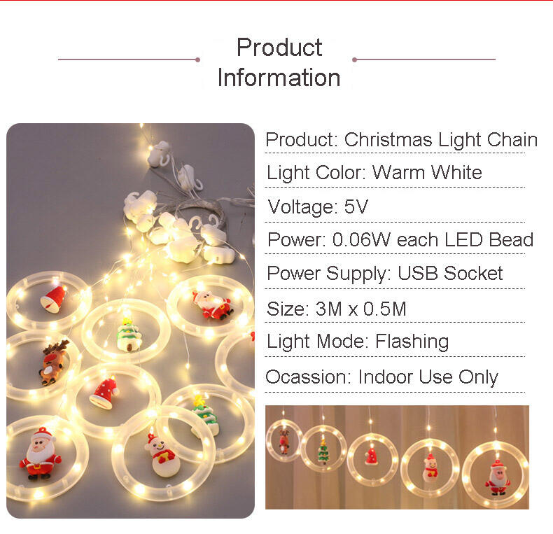 Hot-selling Acrylic Christmas Ornament , stars LED lights, wishing ball icicle string Christmas lights factory