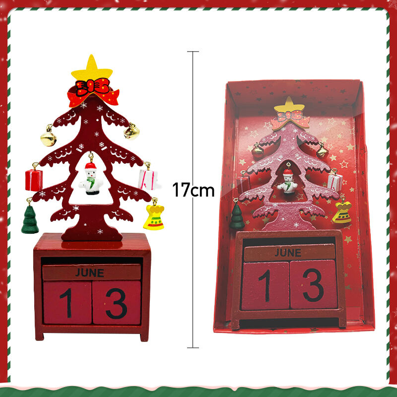 Wooden Christmas Tree Decoration Tabletop Christmas Tree With Advent Calendar For Christmas Gifts Xmas Ornaments factory