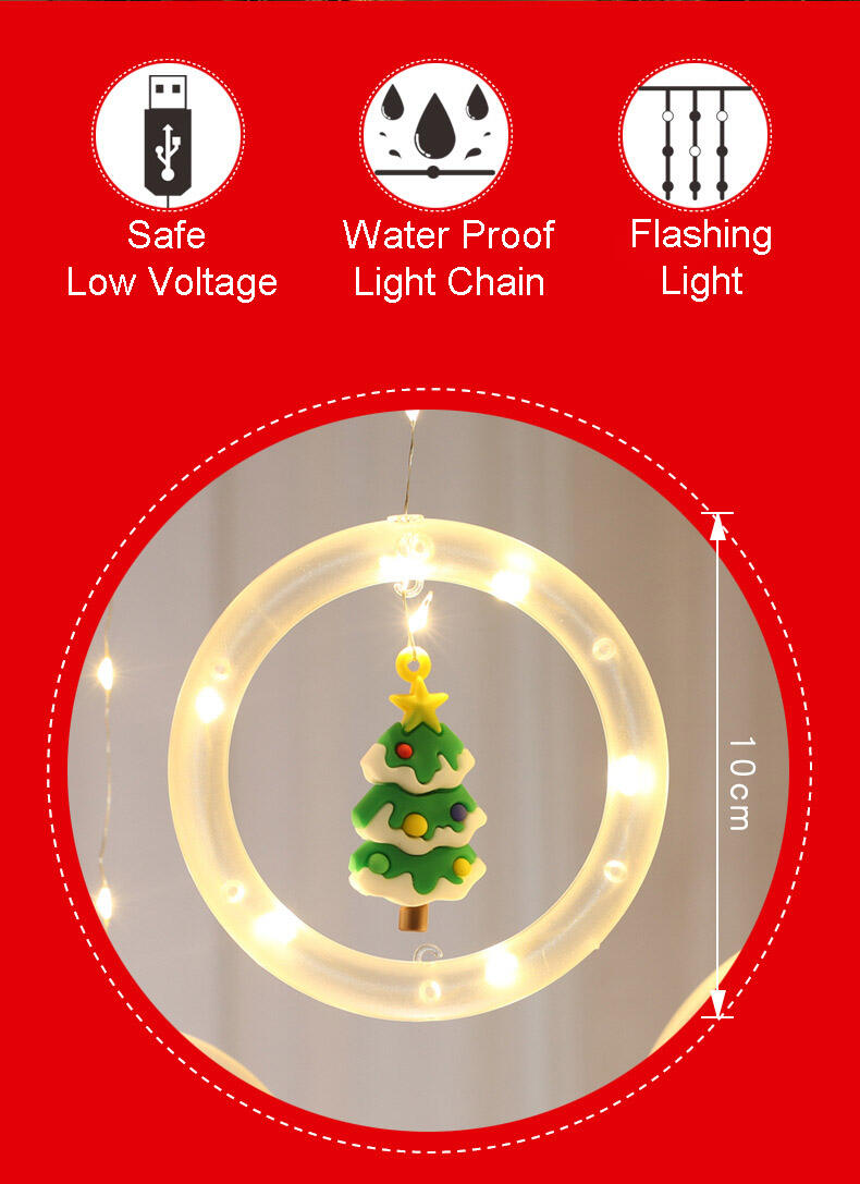 Hot-selling Acrylic Christmas Ornament , stars LED lights, wishing ball icicle string Christmas lights factory