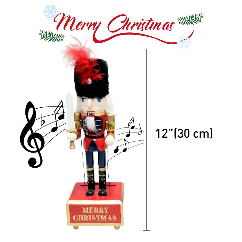 12 holidays are Nutcracker Wooden Nutcracker Soldier Music Box supplier