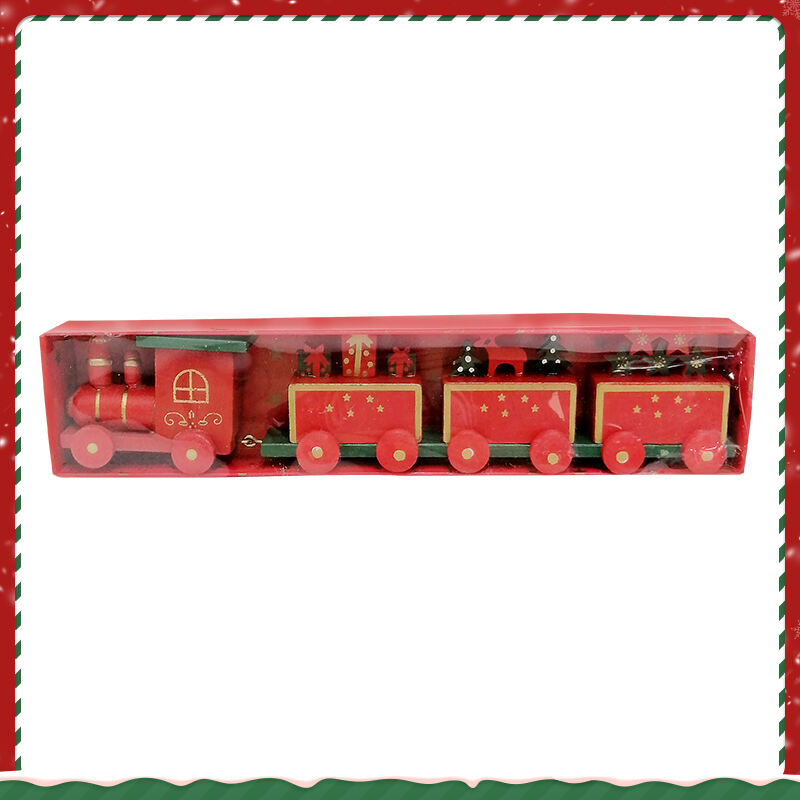 Happy Trees 4 Pcs Wooden Christmas Train with Snowman, Mini Train Decor Set for Christmas Party, Christmas Train Ornament Gift details