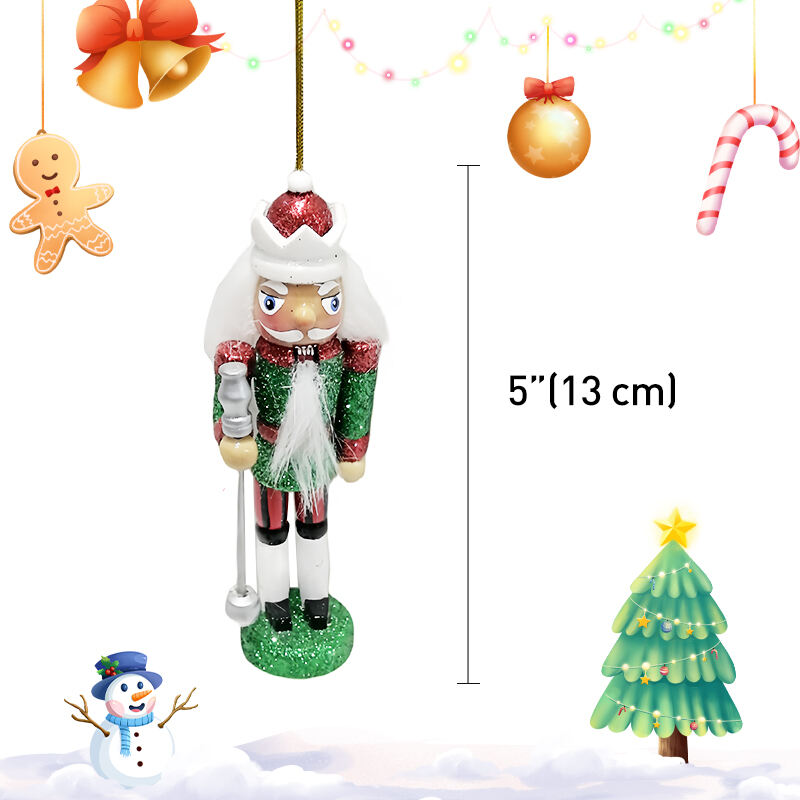 3/S Christmas Nutcracker Hanging Ornament Small Wooden King Nutcracker Hanging Decorations Nutcracker Figure Christmas details