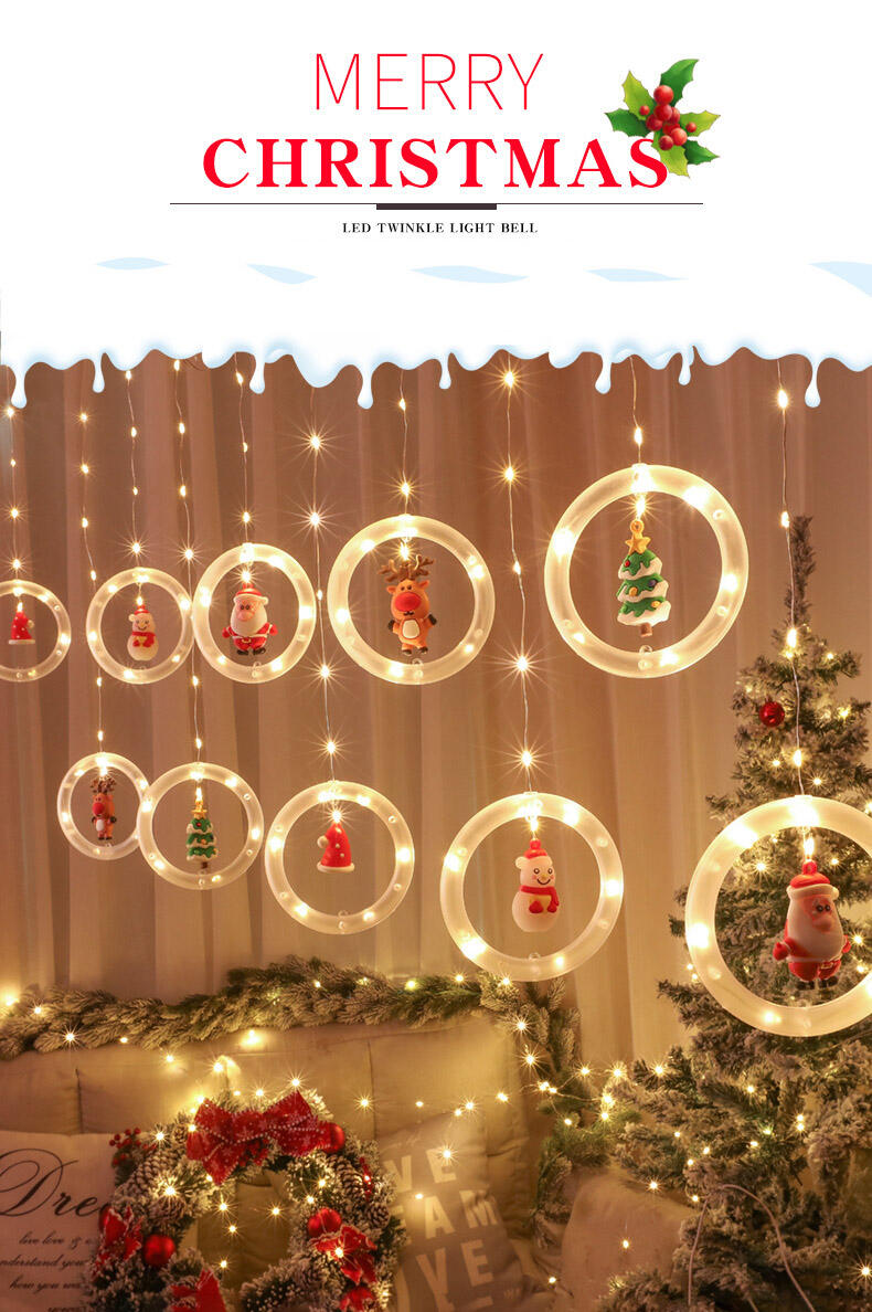 Hot-selling Acrylic Christmas Ornament , stars LED lights, wishing ball icicle string Christmas lights supplier