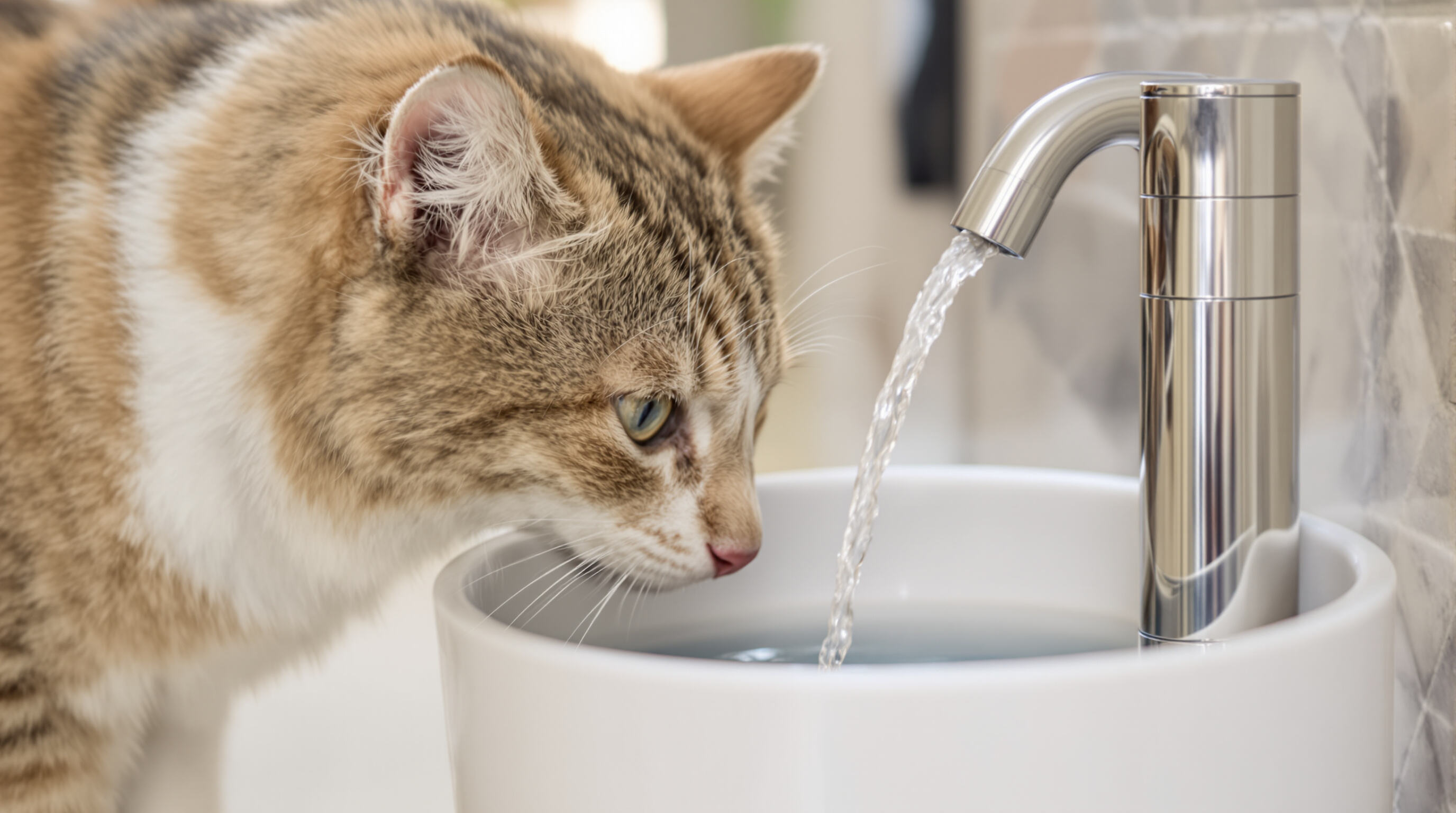 Cat and dog drinking from a stainless steel pet fountain, highlighting hydration and kidney health benefits