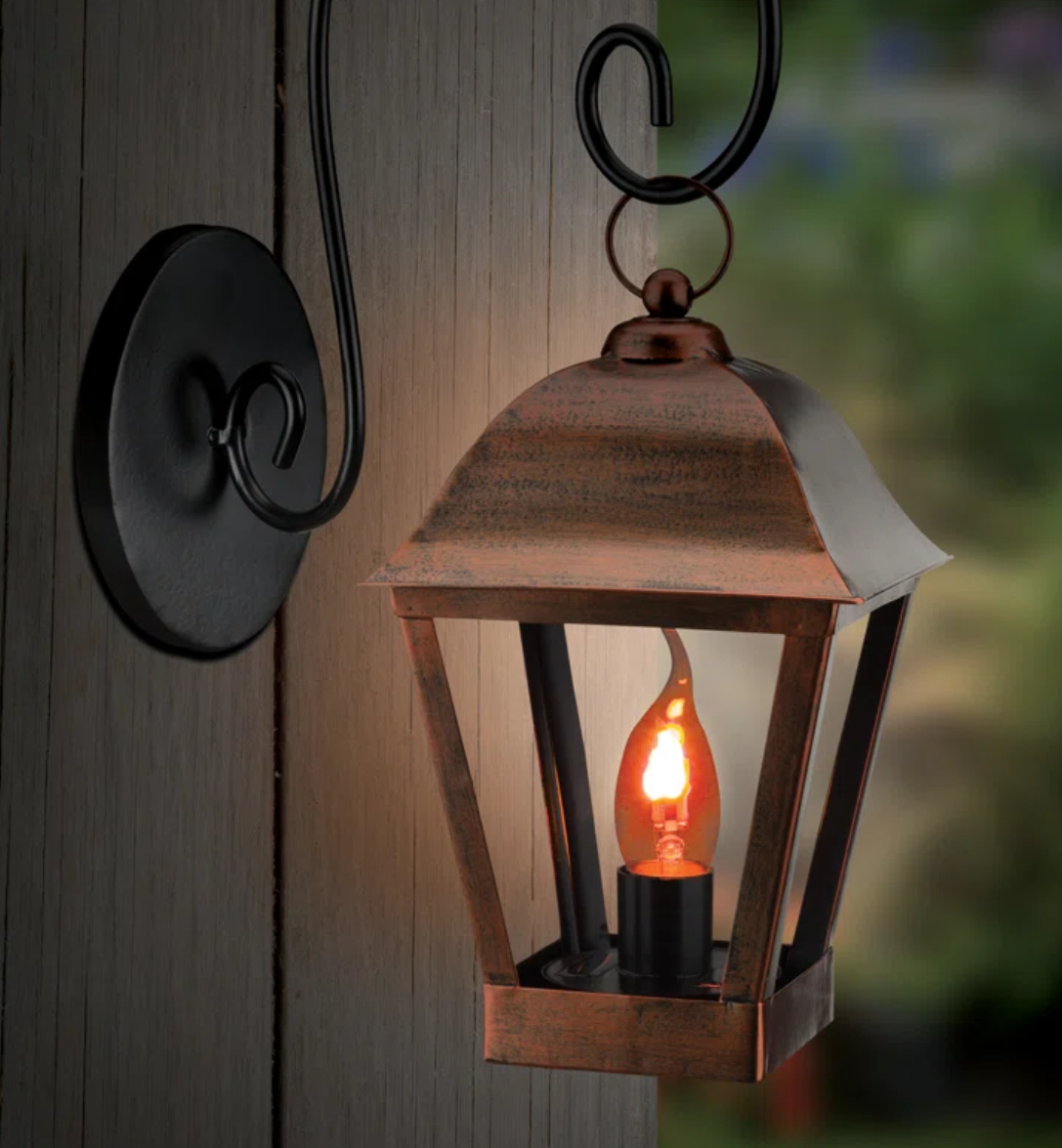 Modern Solar LED Lantern Bronze Outdoor Wall Lights Square Shape Outdoor Wall Lamps details