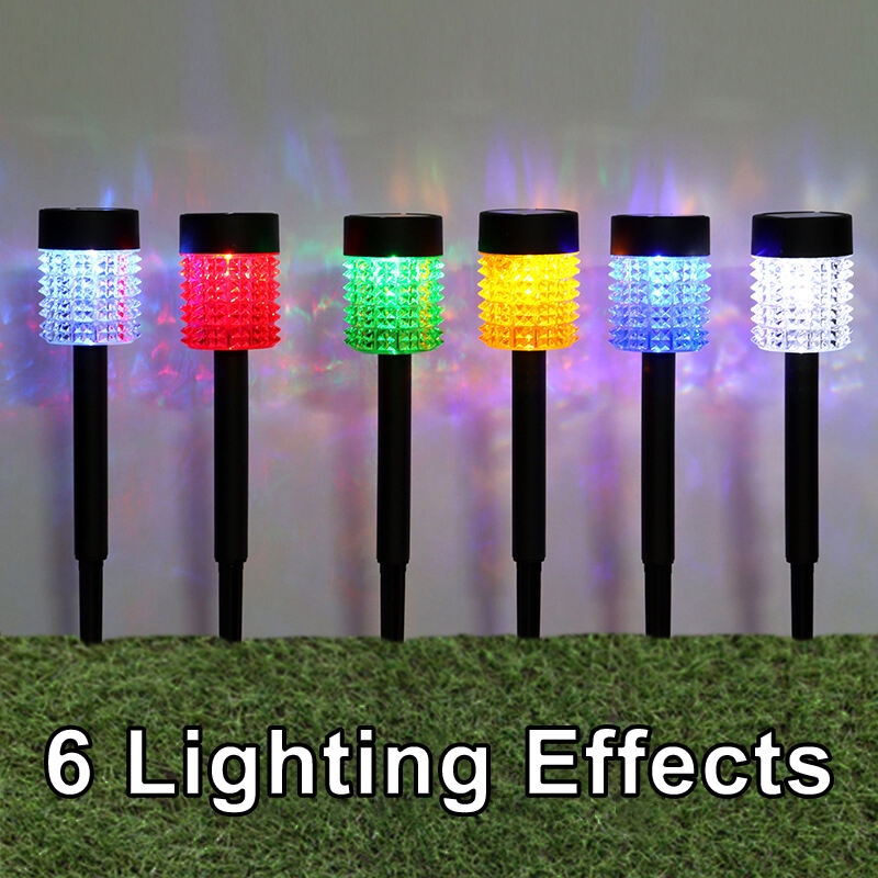 Waterproof Yard Pathway Patio Festival Party Wedding Outdoor Garden Decoration 6 Color Changing Solar Lawn Lights details