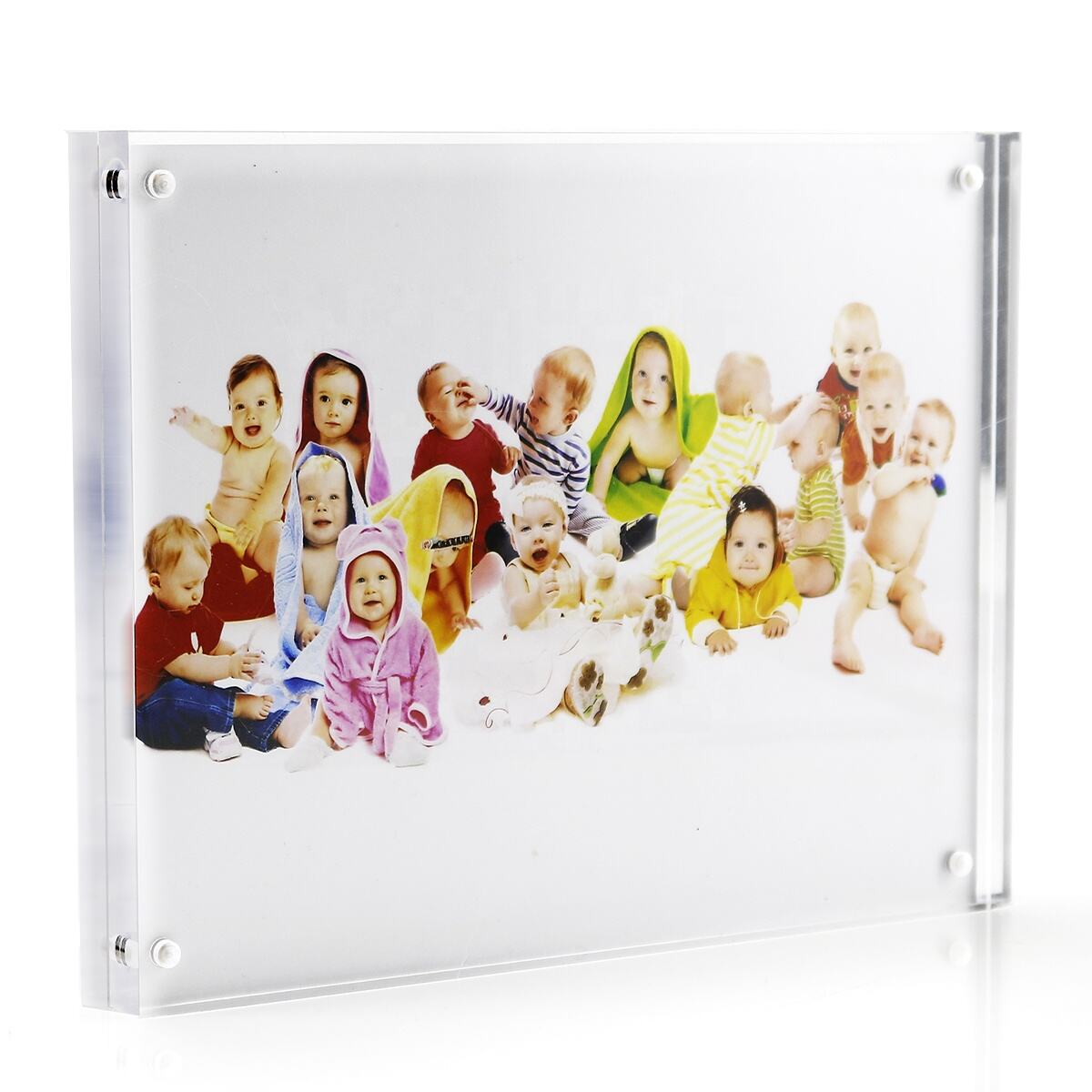 Acrylic Picture Frame Clear Free Standing Desktop Acrylic  magnetic Photo Frame supplier