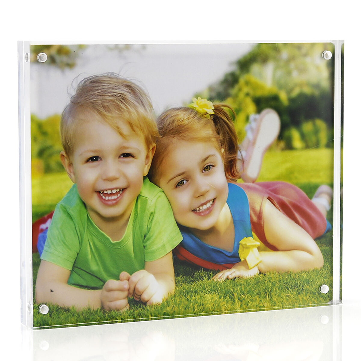 Acrylic Picture Frame Clear Free Standing Desktop Acrylic  magnetic Photo Frame manufacture