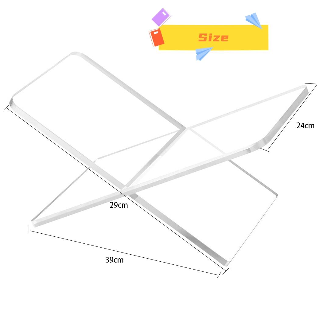 Creative Acrylic Transparent Book Stand Reading Bookcases Homework Magazines Acrylic Book Shelf Acrylic Book Holder Display Rack details