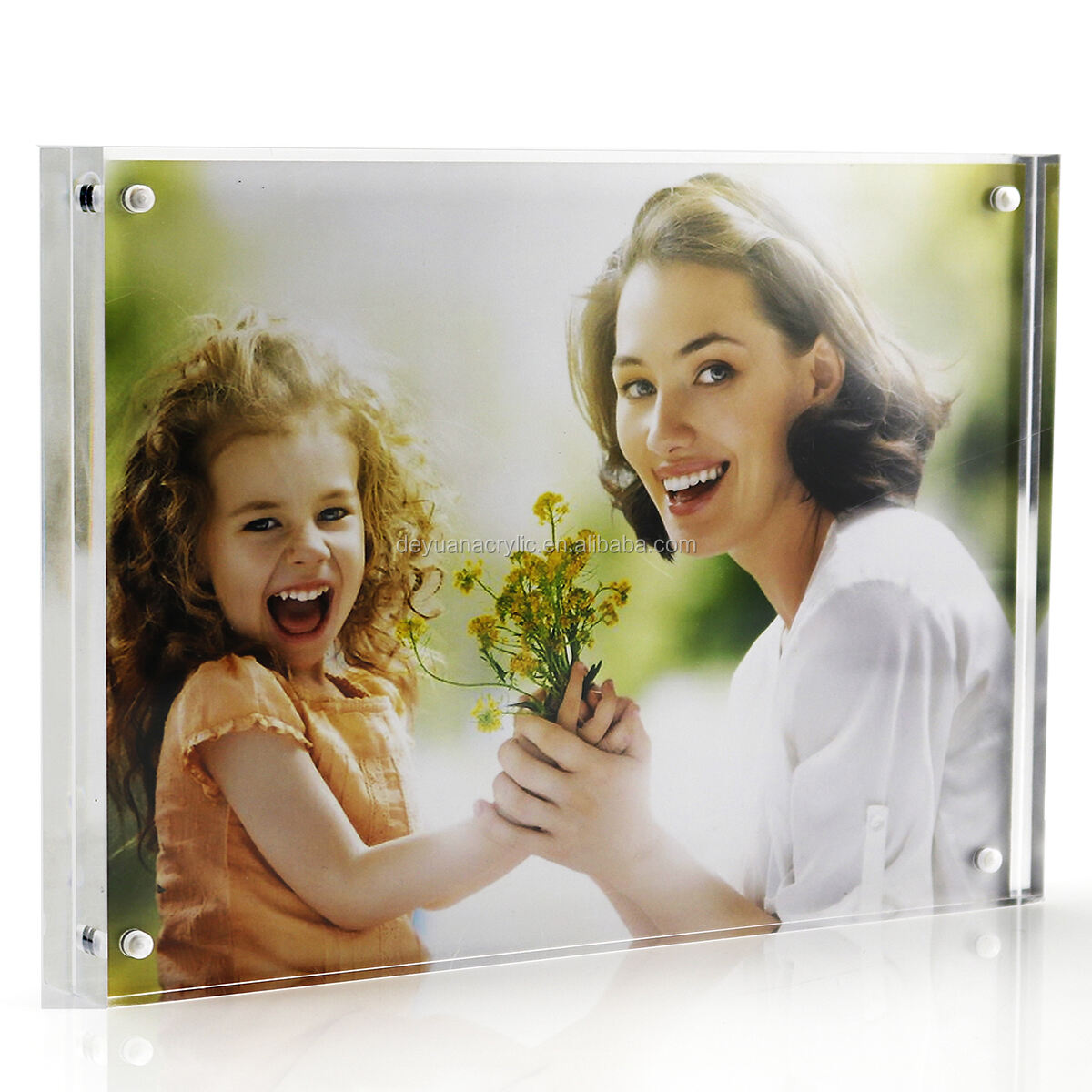 Acrylic Picture Frame Clear Free Standing Desktop Acrylic  magnetic Photo Frame details