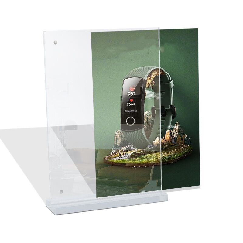 A5 A6 T Shape Acrylic Advertising Billboard Clear Table Sign Holder Acrylic Sign Display Acrylic Menu Display Stand manufacture