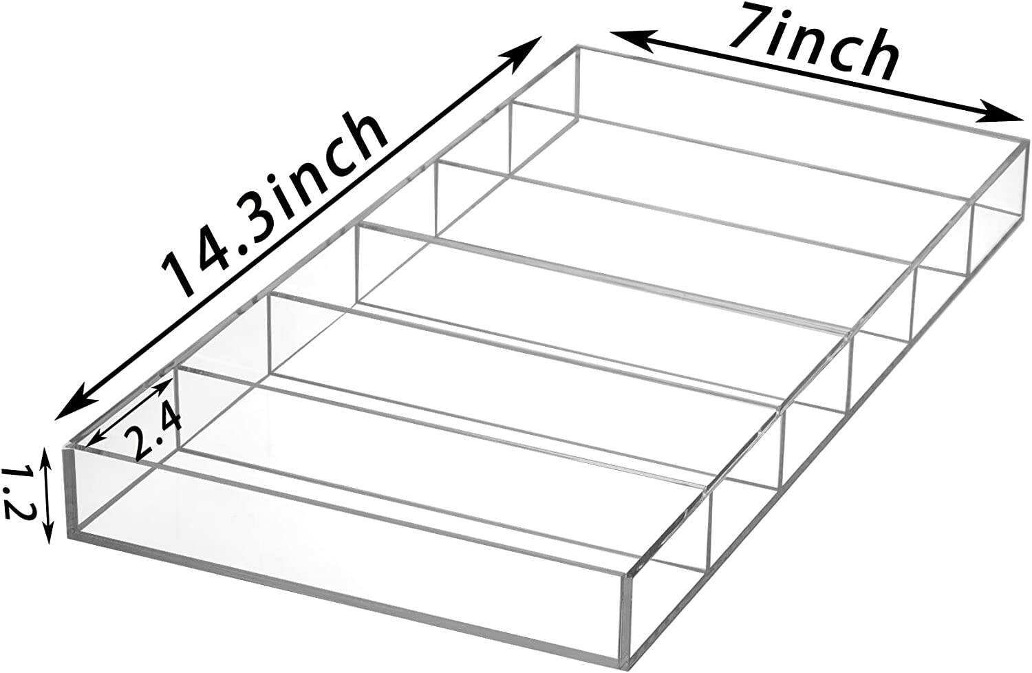 Customized Acrylic Sunglasses Display Organizer Acrylic Tray for Sunglasses supplier