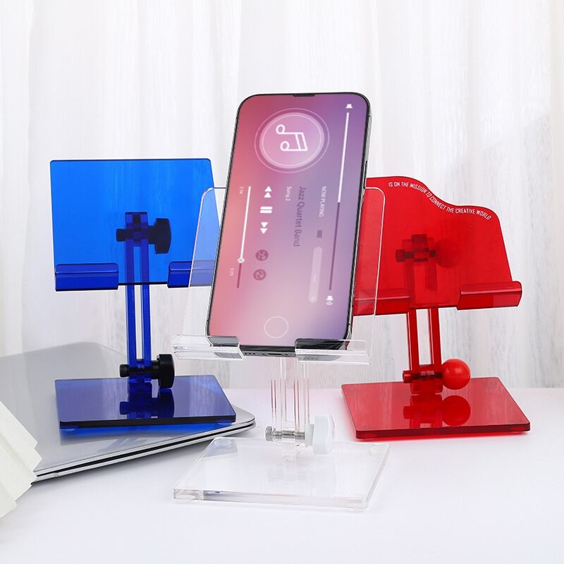 New Acrylic Mobile Phone/IPad Stand Desktop Folding Retractable Portable Tablet Stand Tablet Mobile Desktop Phone Display Stand details