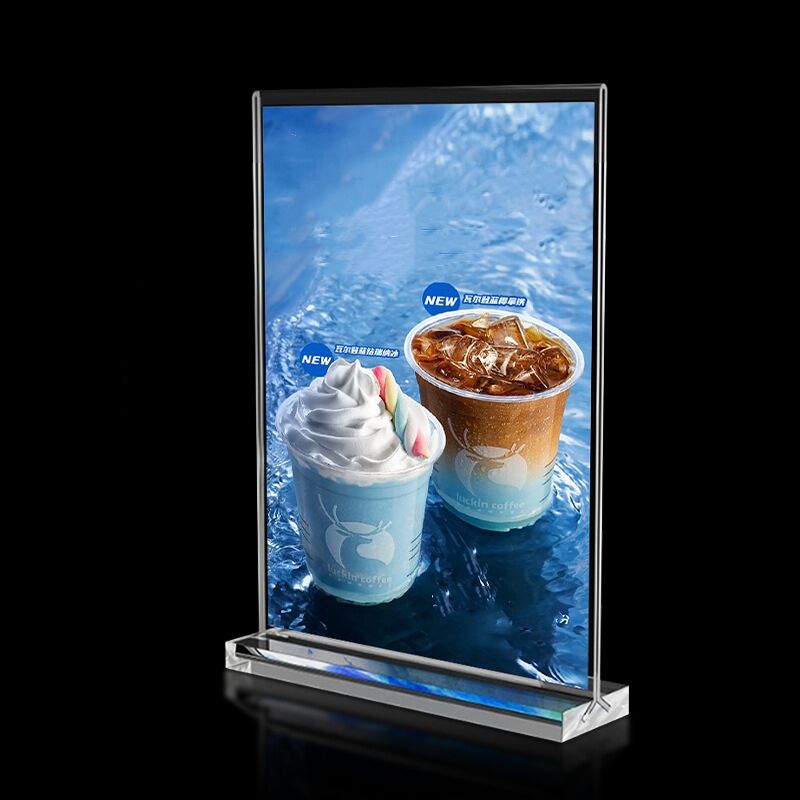 A5 A6 T Shape Acrylic Advertising Billboard Clear Table Sign Holder Acrylic Sign Display Acrylic Menu Display Stand factory